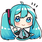 VOCALOID MIKU WhatsApp 용 스티커 아이콘