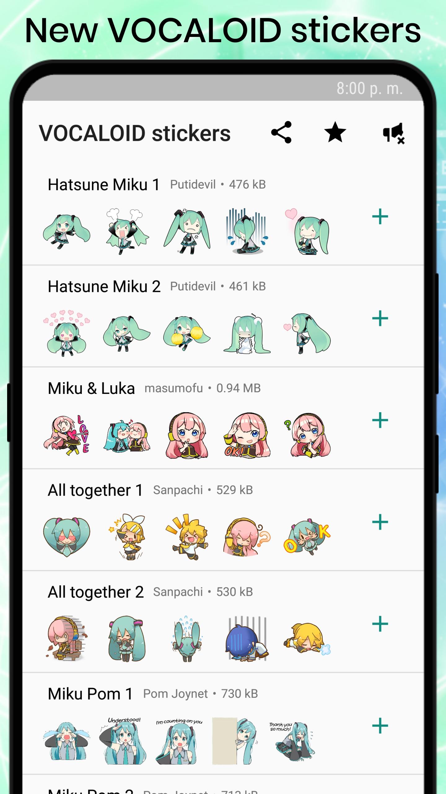 Vocaloid Miku Stickers For Whatsapp For Android Apk Download