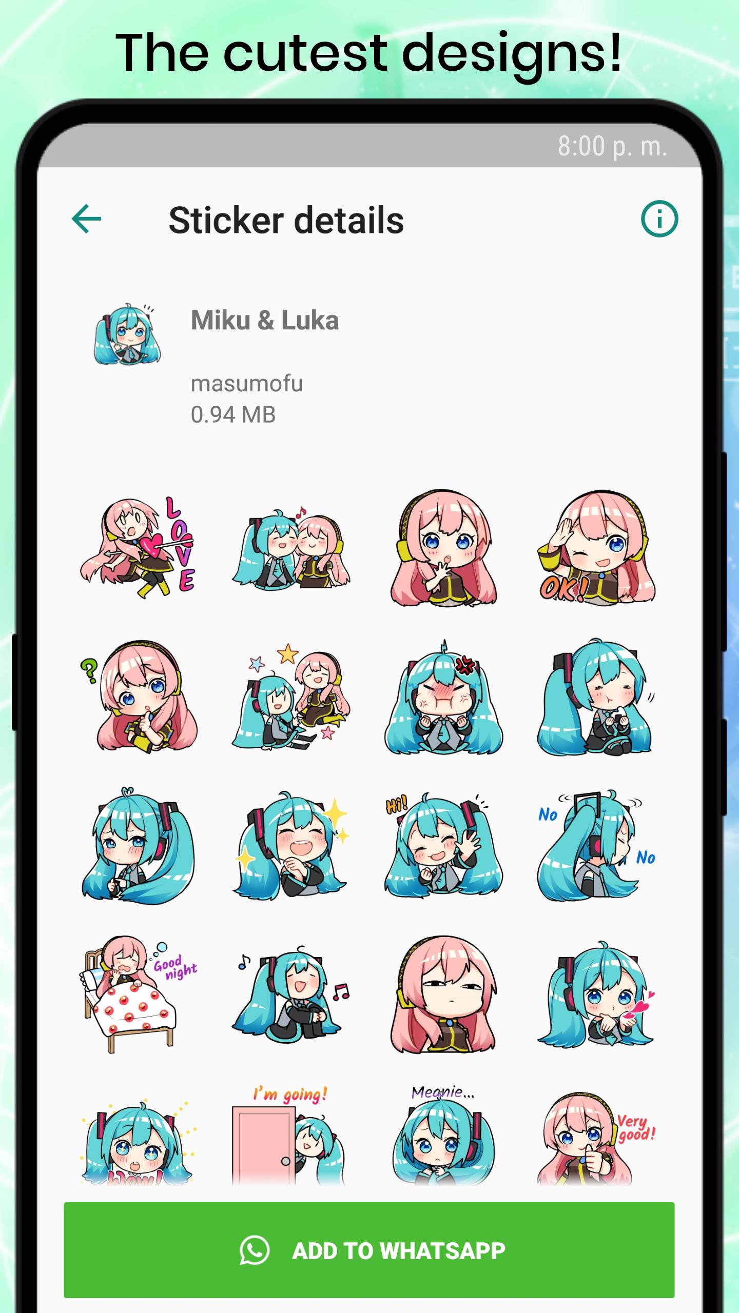 Vocaloid Miku Stickers For Whatsapp For Android Apk Download
