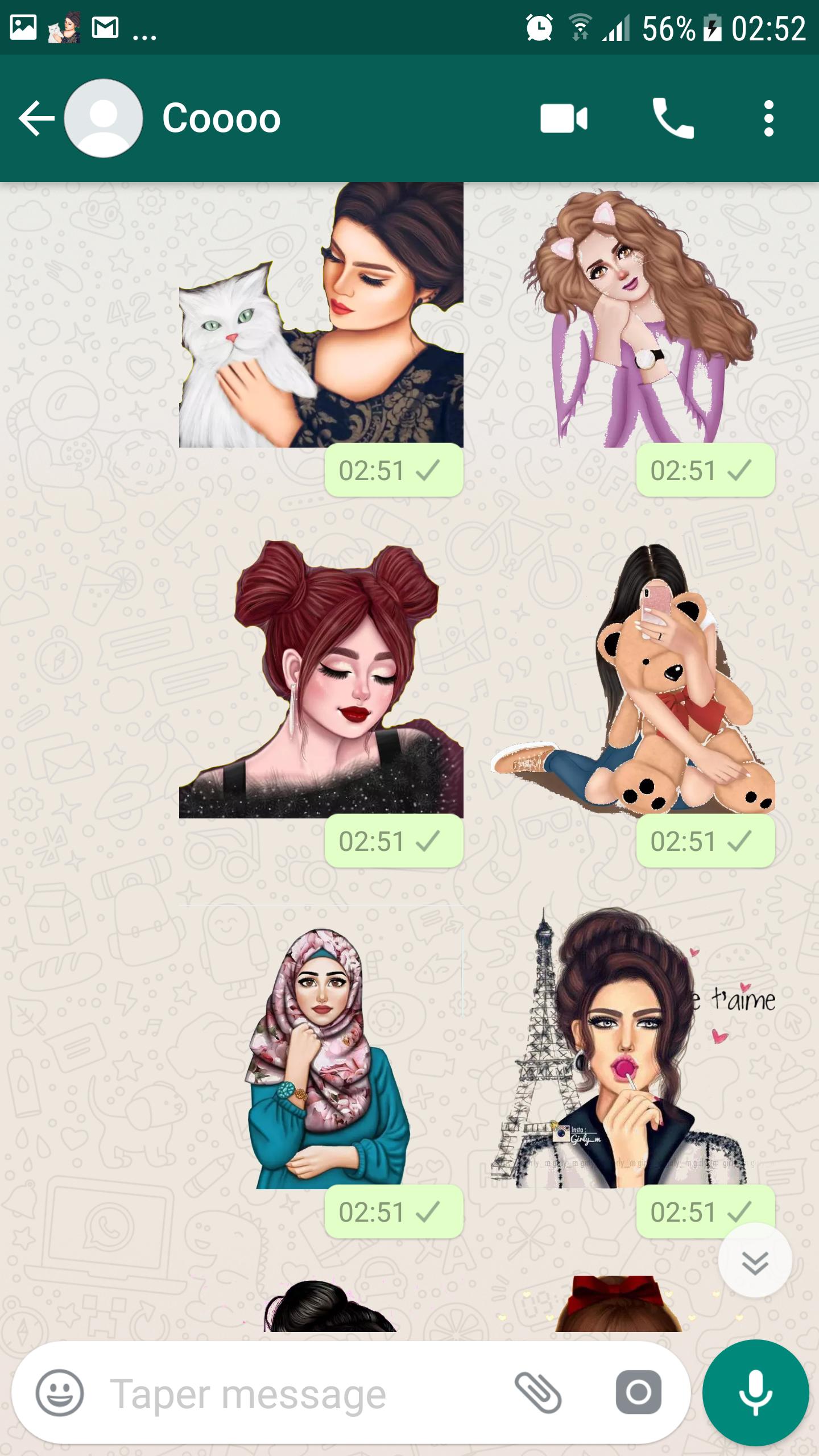 APK ملصقات بنات واتساب Girly - WAStickerApps‎‎ untuk Muat Turun Android