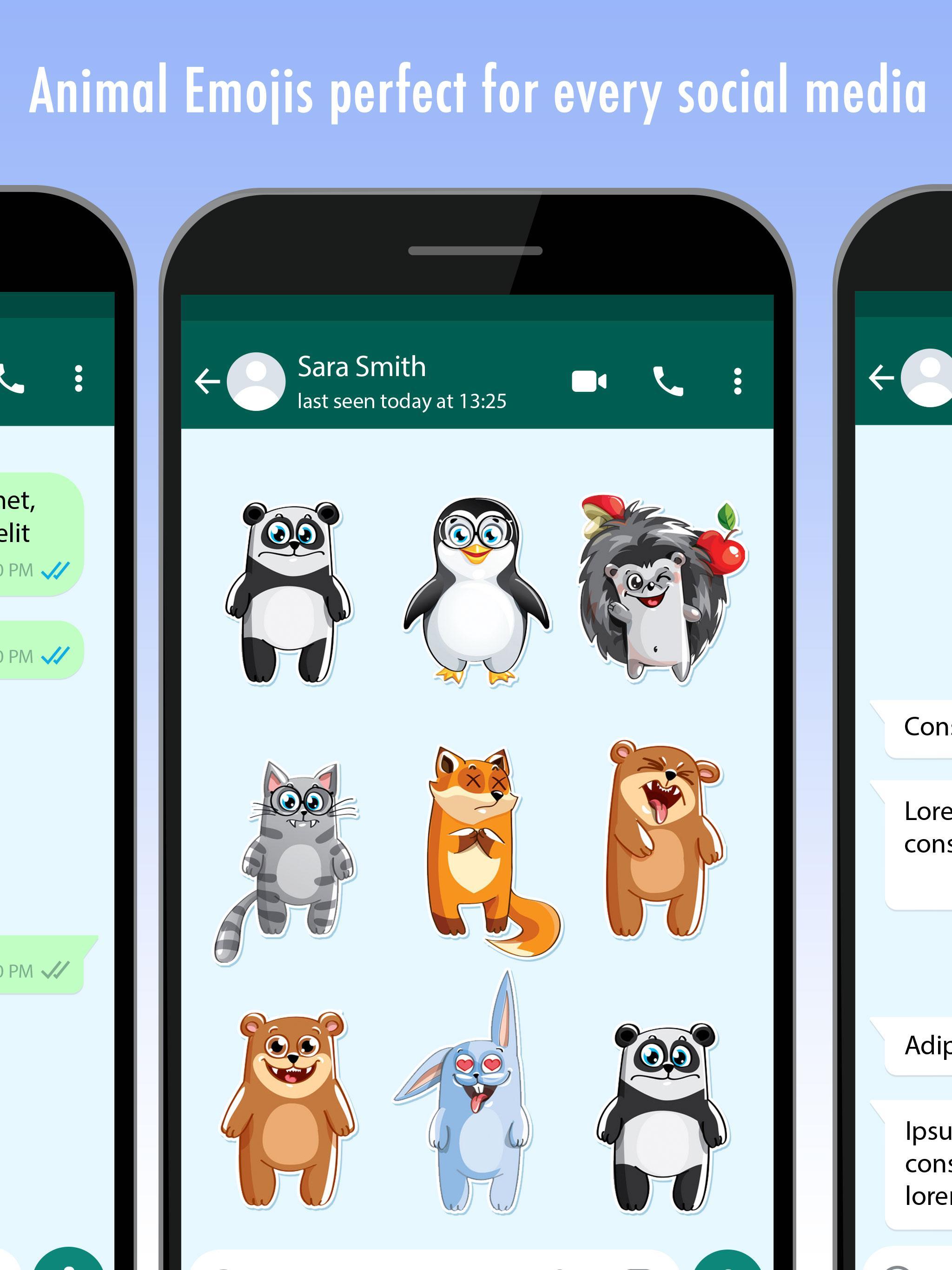 Cute Animal Stickers For Whatsapp