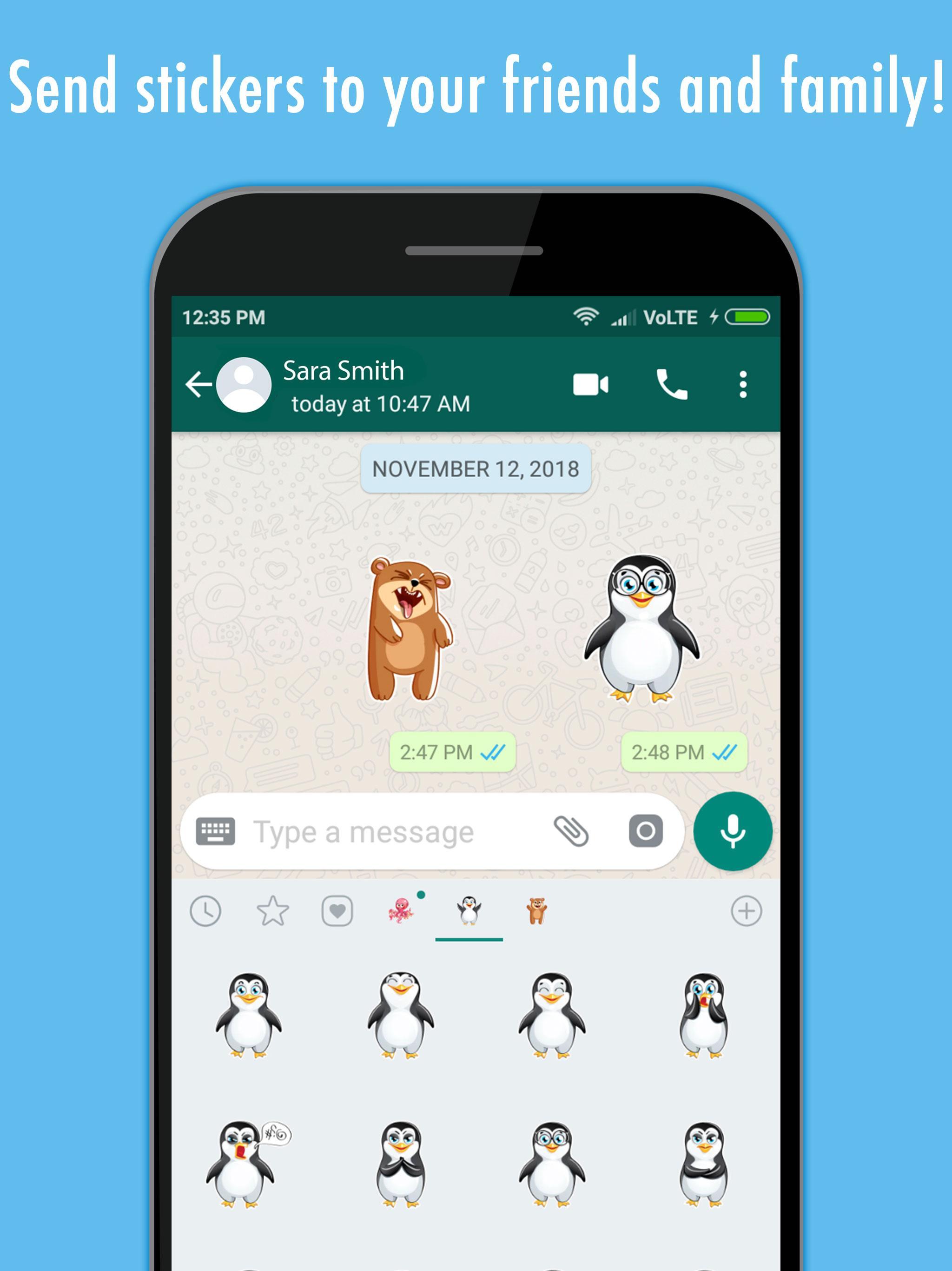 Cute Animal Stickers For Whatsapp