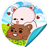 Süße Bären Bappy Und Sasha Aufkleber für WhatsApp