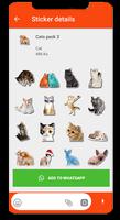 Cats Funny Stickers for WhatsApp 2019 تصوير الشاشة 3