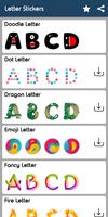 Letter WAStickerApp - Letter Stickers for Whatsapp capture d'écran 1