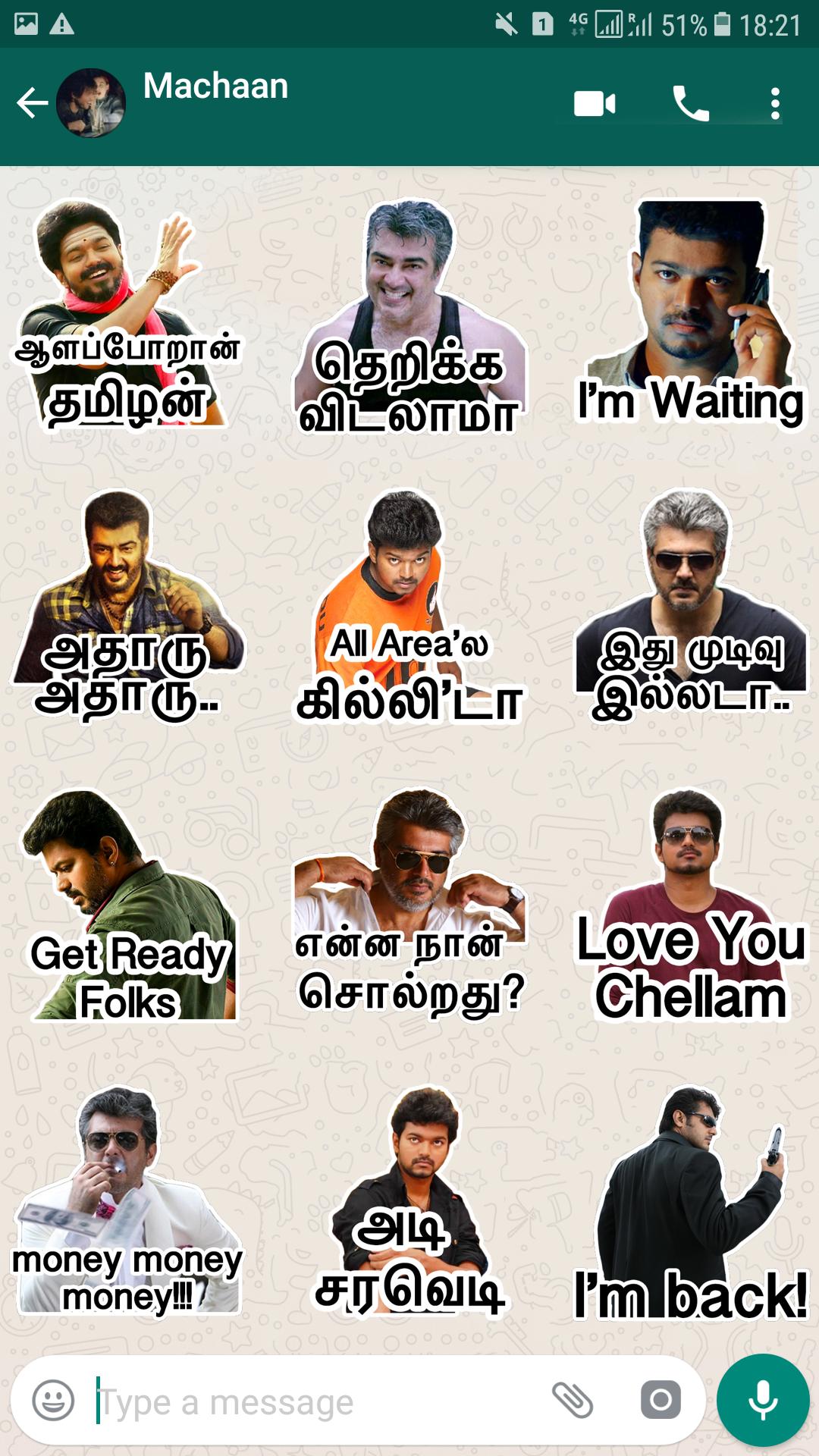 Tamilanda Tamil stickers WA  Status  WAStickerApps for 