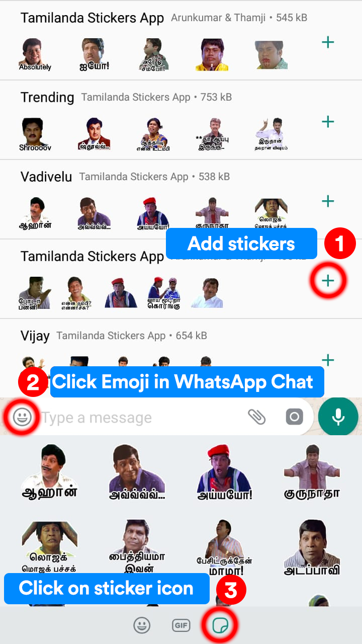Tamilanda Tamil Stickers