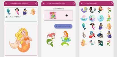 Cute Mermaid WAstickerapps screenshot 2