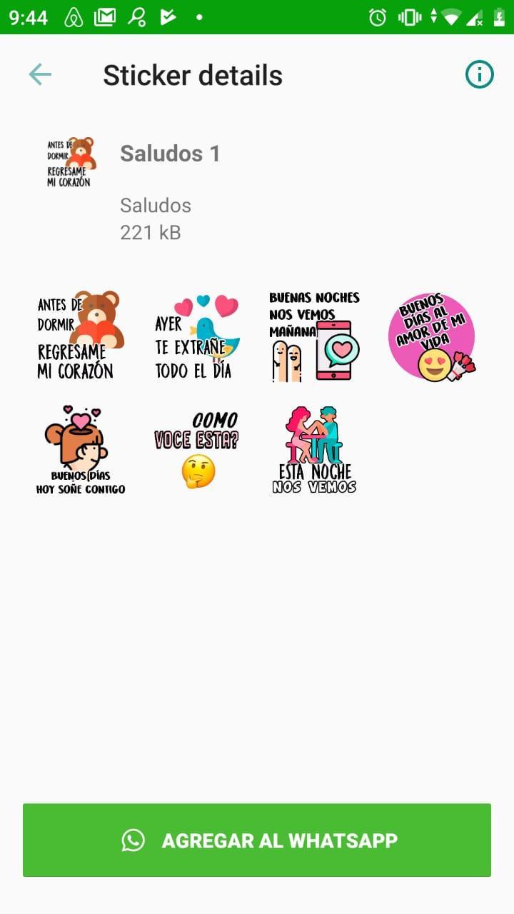 Stickers De Saludos En Espaol Para Whatsapp For Android Apk