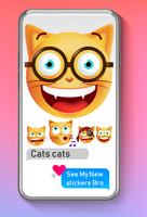 WAStickerApps for WhatsApp cat poster