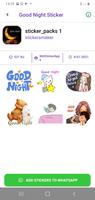 Animated Good Night stickers capture d'écran 1