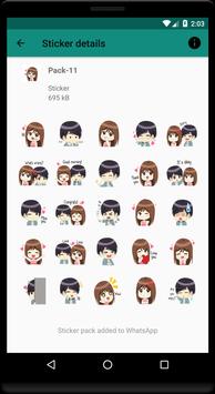 WAStickerApps Couple Love Romance Sticker 截图 7