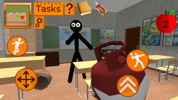 Stickman Neighbor. Teacher Escape الملصق