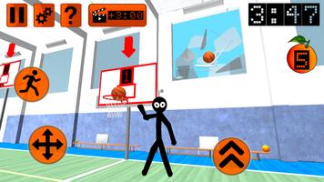 Stickman Neighbor. Basketball Basics Teacher पोस्टर