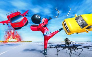 Stickman Car Transformation Cartaz