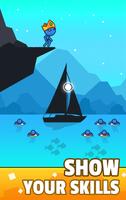 Stickman Jump into Water Affiche