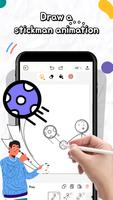 Animaker, stickman animation Poster