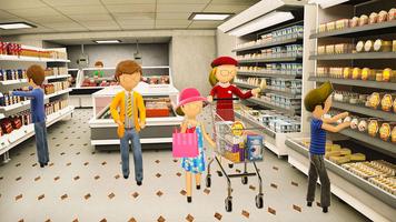 dingue stickman achats Mall supermarché Jeux Affiche