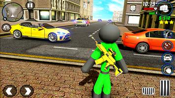 Stickman Gangster Mafia - Stickman Crime City Thug स्क्रीनशॉट 2