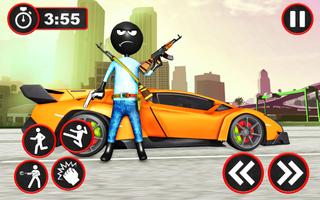 Real Stickman Grand Gangster постер