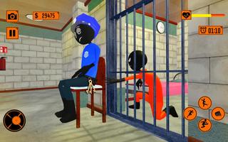 Stickman Grand Prison Escape-Jail Break Affiche