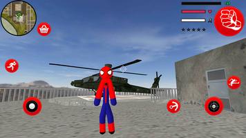 Amazing Spider-StickMan Rope Hero Gangstar Crime الملصق