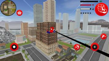 Amazing Spider-StickMan Rope Hero Gangstar Crime تصوير الشاشة 1