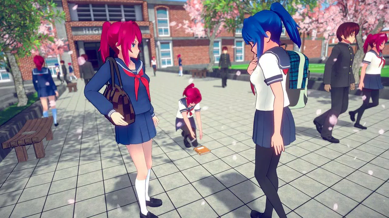 Download do APK de animê Alto escola meninas yandere vida simulador para  Android