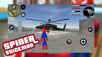 Spider Stickman Rope Hero Gang star mafia crime imagem de tela 1