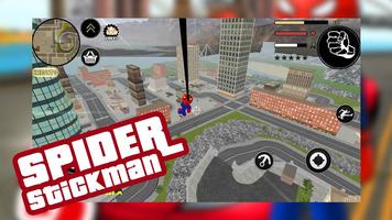 Spider Stickman Rope Hero Gang star mafia crime 2 Ekran Görüntüsü 2
