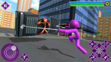 Stickman Spider Rope Hero Game screenshot 2