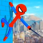 Spider Stickman Rope Amazing Hero ikon