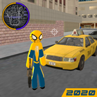 Spider stickman Rope Hero - Gangster New York City icône