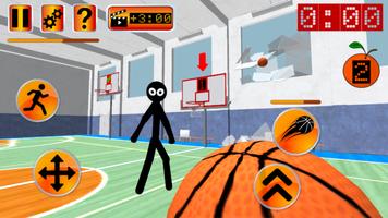 Stickman Teacher. Basketball Basics poster