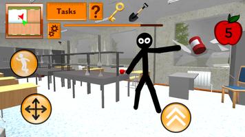 Stickman Teacher. Neighbor School Escape 截图 3