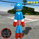 US Stickman Capitaine Rope Hero Gangster Crime أيقونة