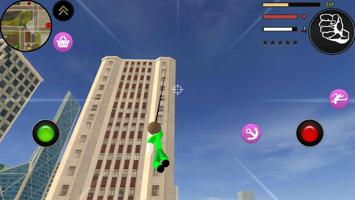 Stickman Rope Hero Green Hero Gangstar Crime تصوير الشاشة 1