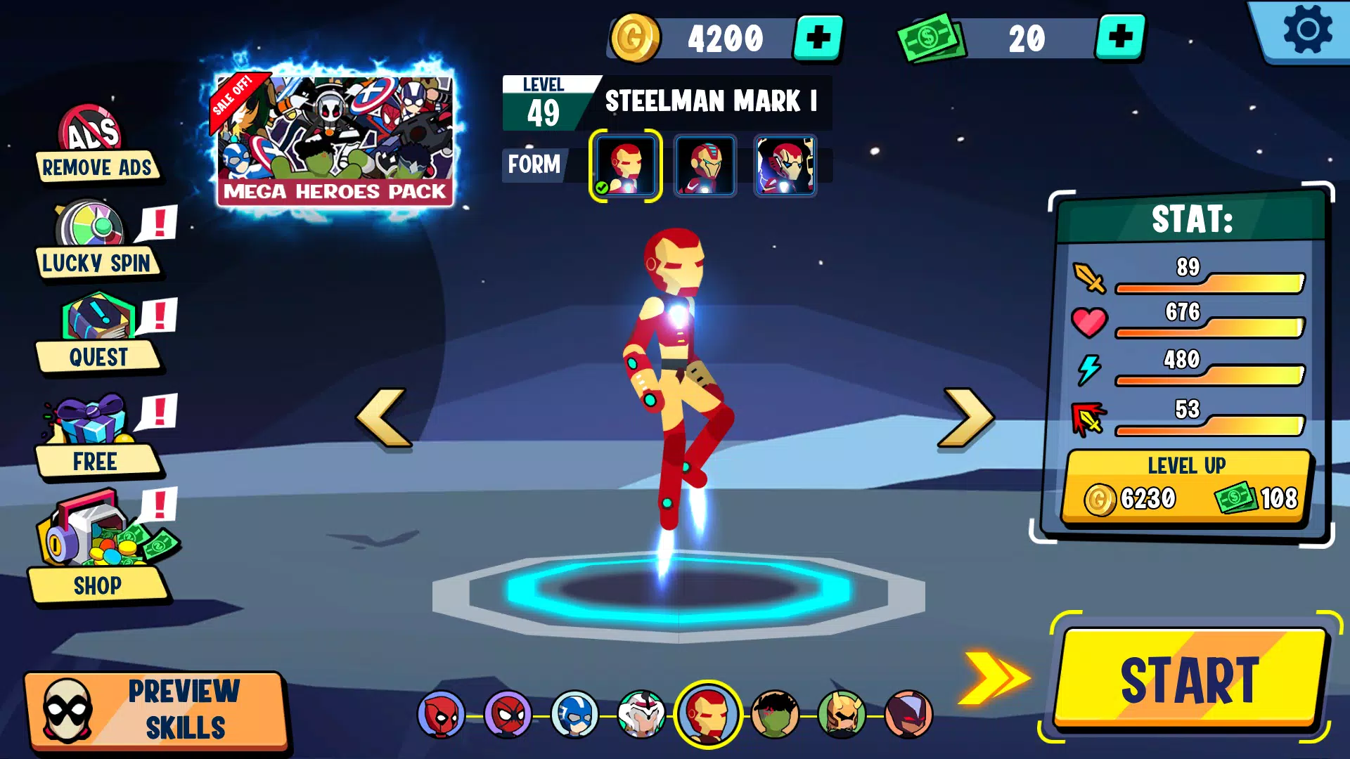 Stickman Super Hero - 🕹️ Online Game