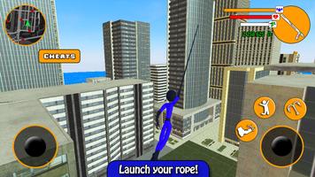 US Police Stickman Rope Hero پوسٹر