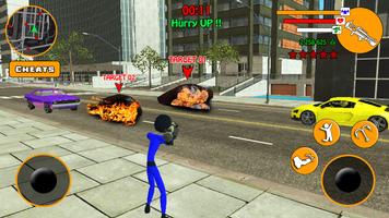 US Police Stickman Rope Hero screenshot 1