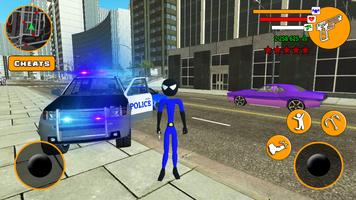 Grand Police Stickman Héro capture d'écran 2