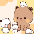 Stiker Panda Gemoy Lucu Imut