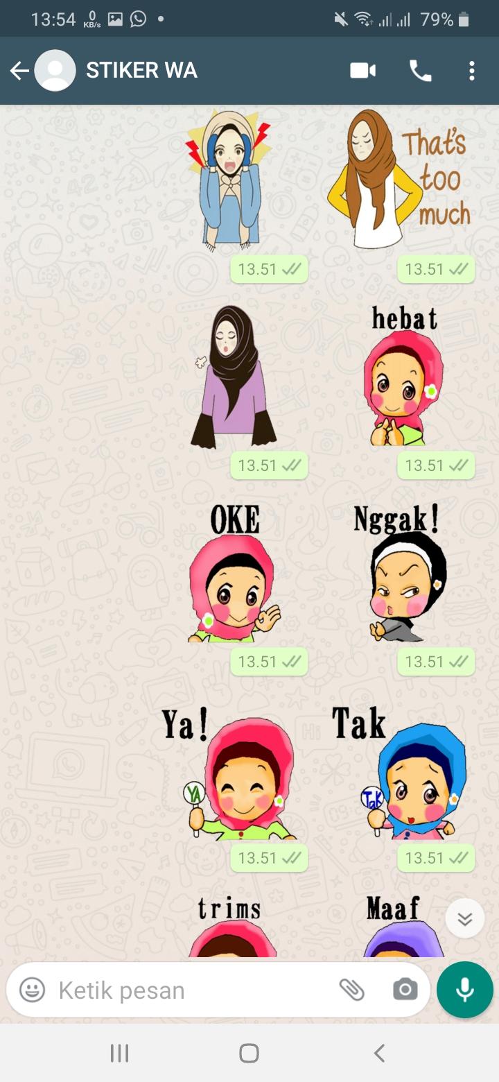 Stiker Wa Hijab Muslimah Cantik Lucu WAStickerApps For Android APK Download