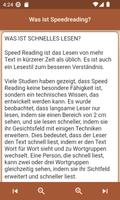 Speed ​​Reading und Übungen Screenshot 2