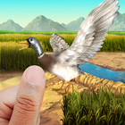 Birds Hunting with finger tab ícone