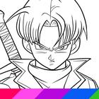Livre de coloriage Goku Saiyan icône
