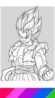 Livre de coloriage Goku Saiyan Affiche