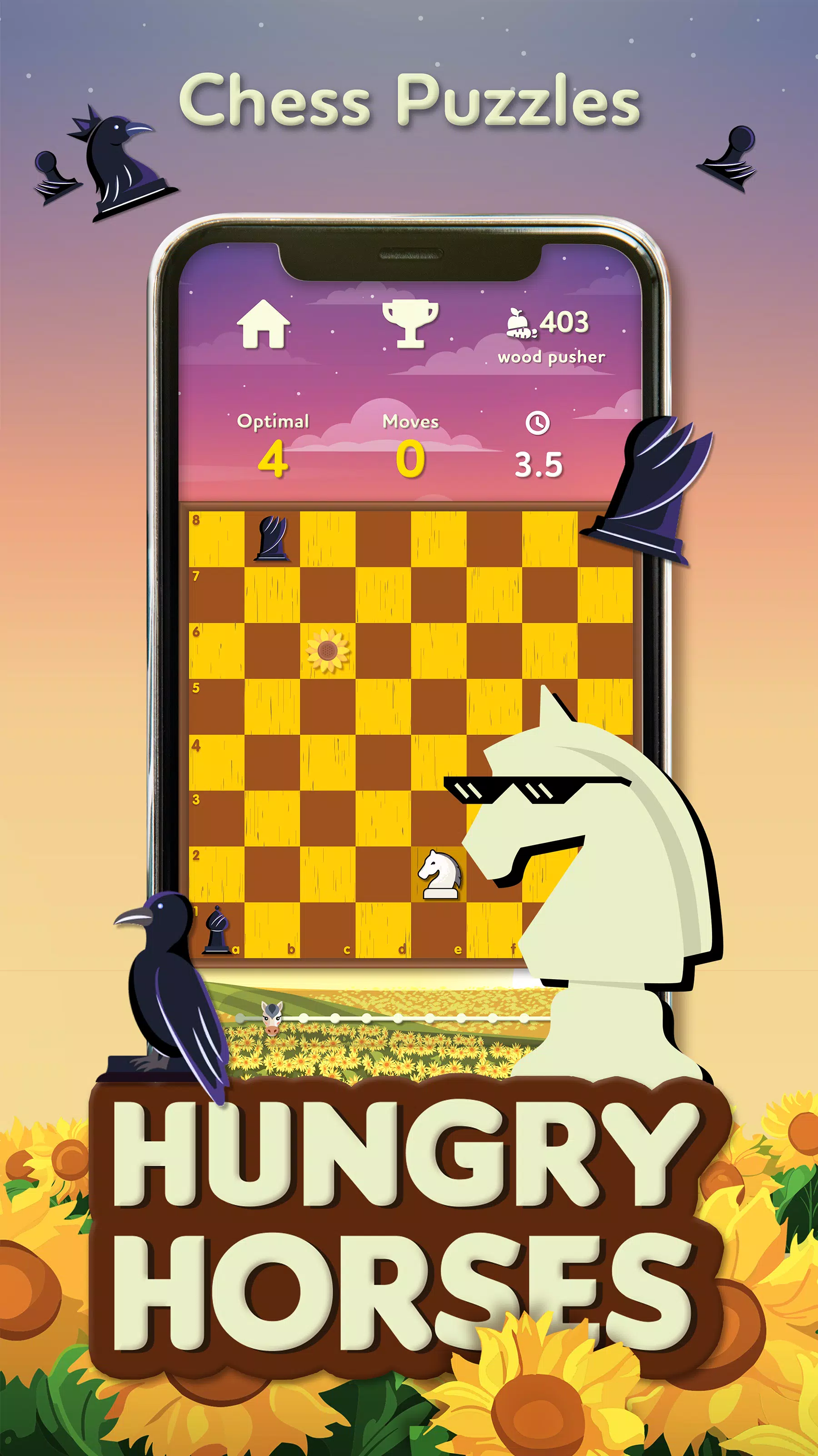 Hungry Horses – 国际象棋拼图