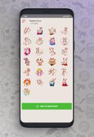 New Funny Rabbit Sticker for WAStickerApps постер