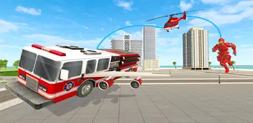 Fire Truck Robot Transform - F